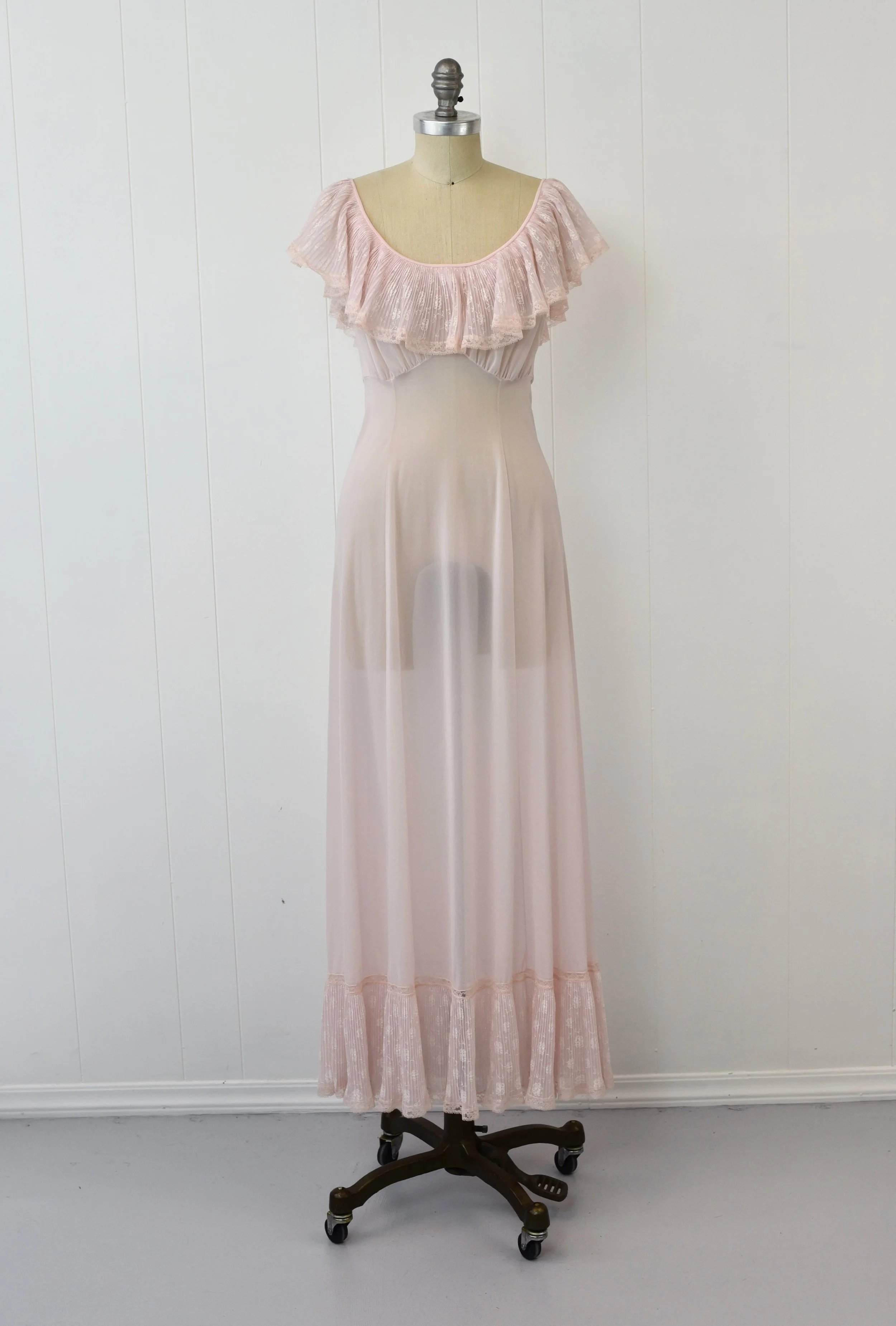 RoseMuse sheer plaid ribbon camio/p（sax） RoseMuse sheer plaid